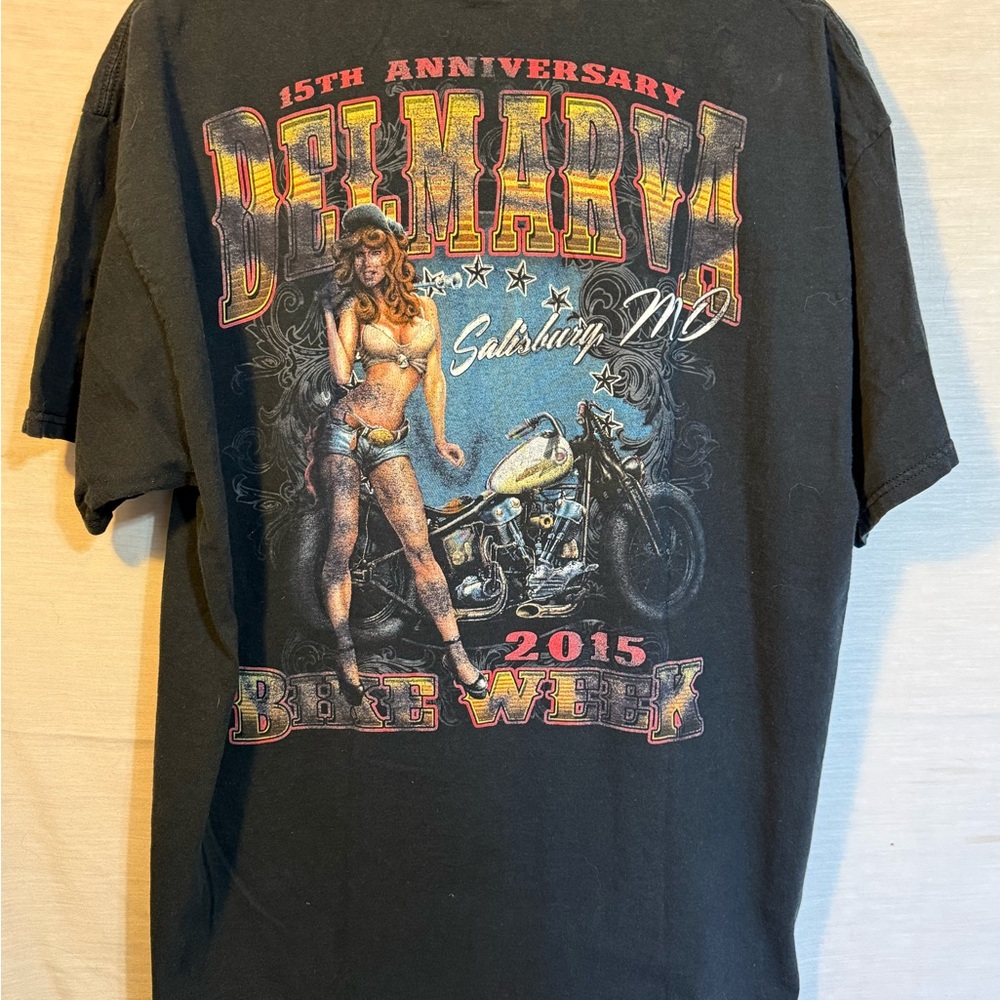Delmarva Bike Week 2015 Graphic Tee XL - Picture 3 of 6